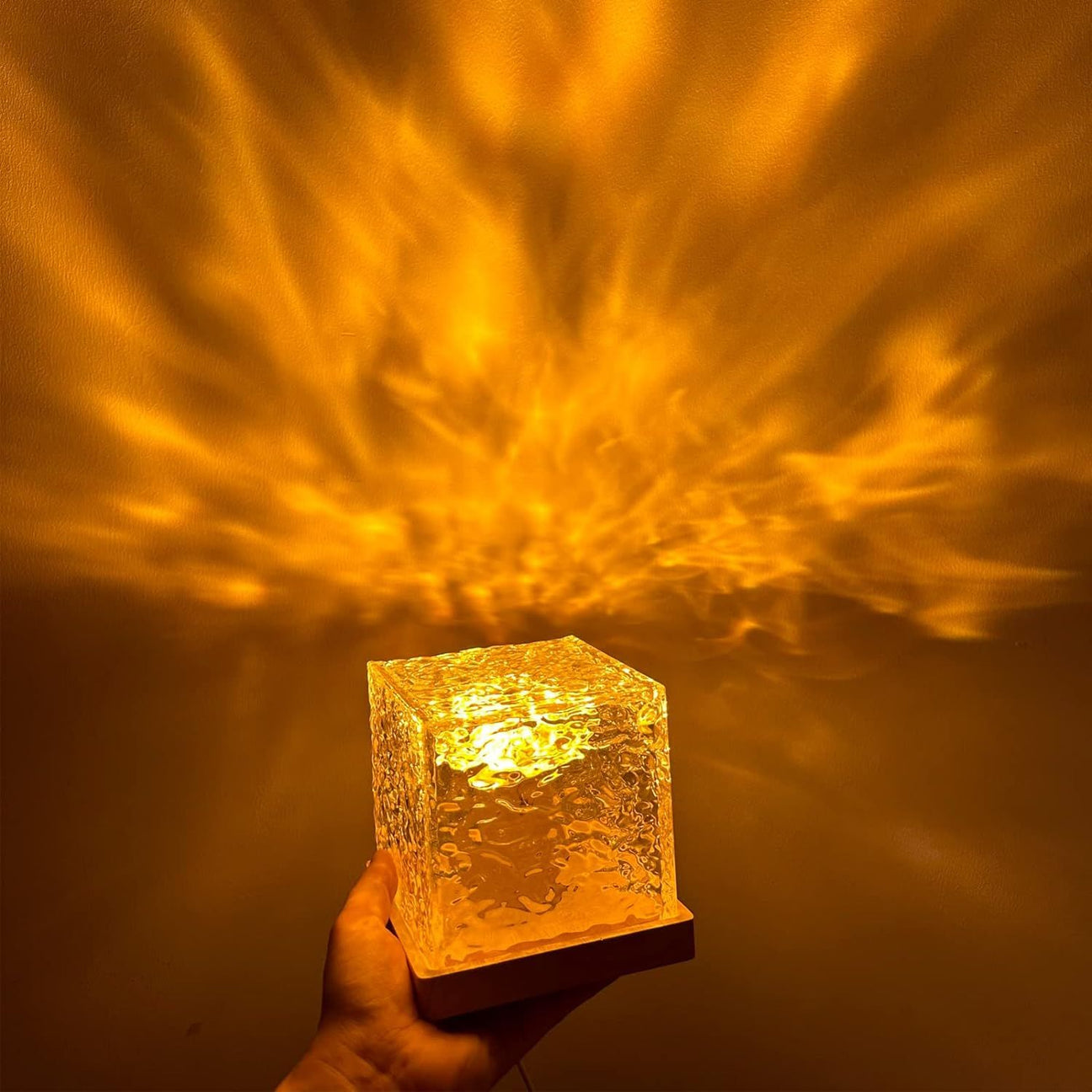 Water Ripple Cube Lamp